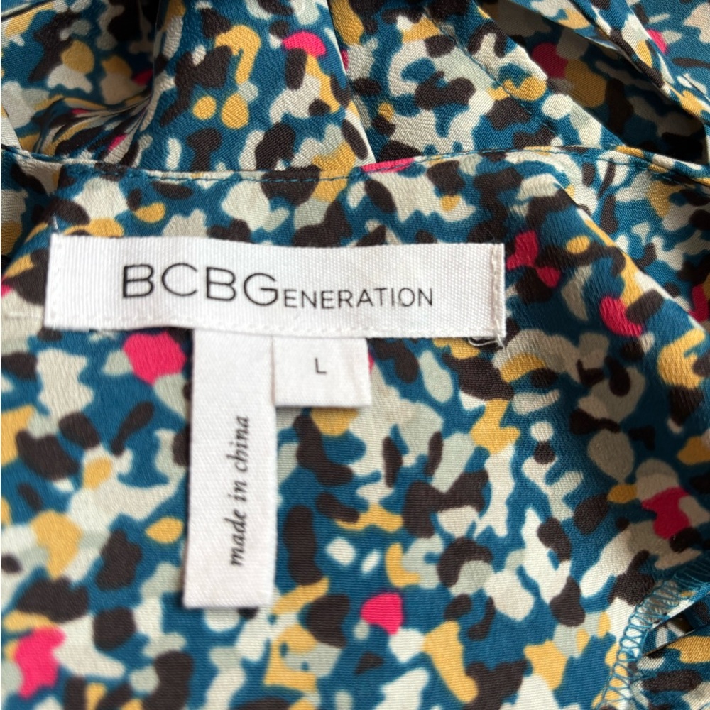 BCBGeneration Blue and White‎ Halter Mini Dress Size Large - Picture 8 of 11